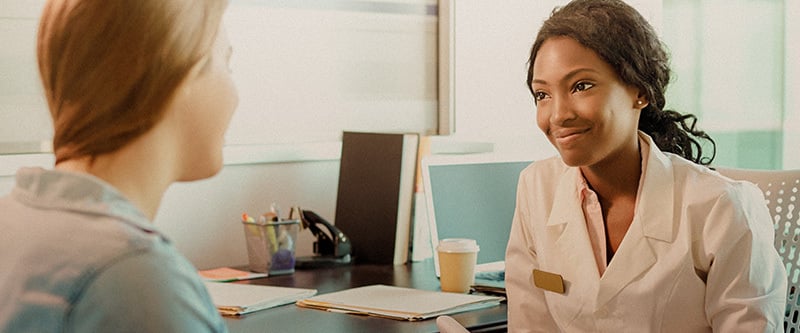 banner clinician with patient - 800w